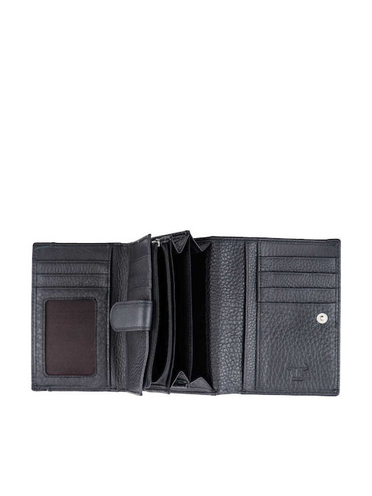 Set cadou portofel de damă + portofel de bărbat negru din piele naturală Little-manu