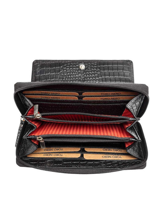 Set cadou Portofel femei + Portofel bărbați Negru Piele Naturală Gia-manu