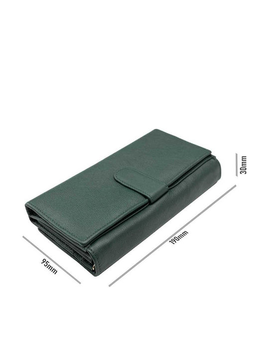 Set cadou Portofel damă + Portofel bărbați Negru-verde Piele naturală Reset-manu