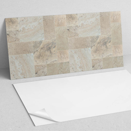 Printed Vinyl Tiles Ready To Install Mosaic Pattern Stone 6x60x30 Pcs