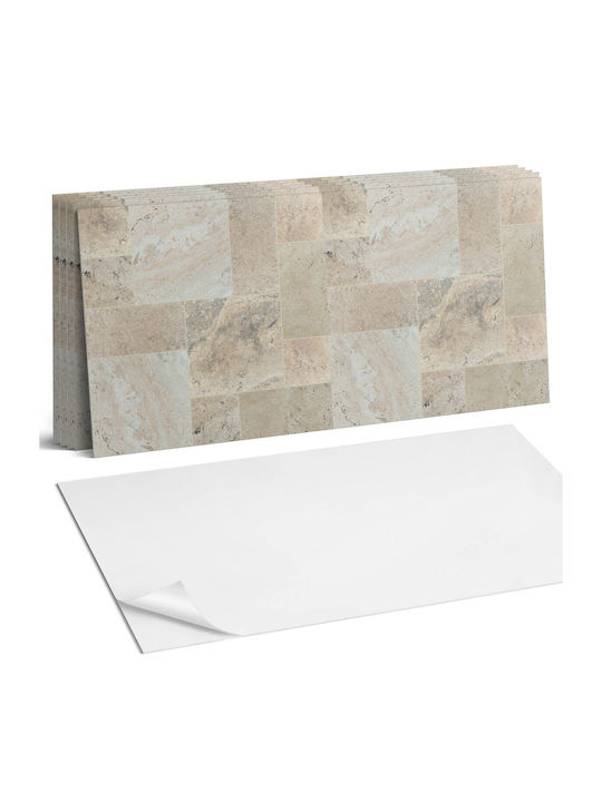 Printed Vinyl Tiles Ready To Install Mosaic Pattern Stone 6x60x30 Pcs