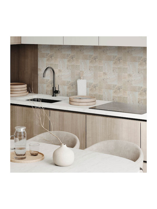 Printed Vinyl Tiles Ready To Install Mosaic Pattern Stone 6x60x30 Pcs