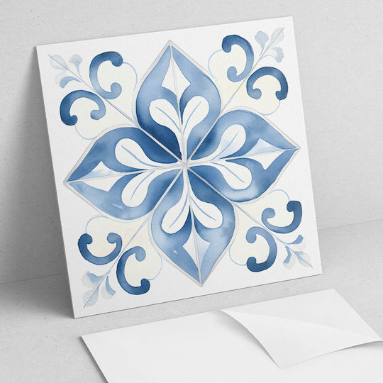 Coloray Wandsticker & Wandgemälde PVC Blumenmuster Kacheln 4x50x50 cm