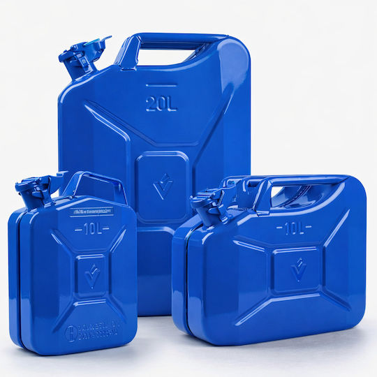 Fuel Canister Made Steel Sheet Capacity 10l Blue Valpro