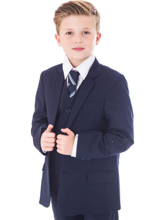 Kids Summer Suit 5 Pieces Blue-Black Dominic