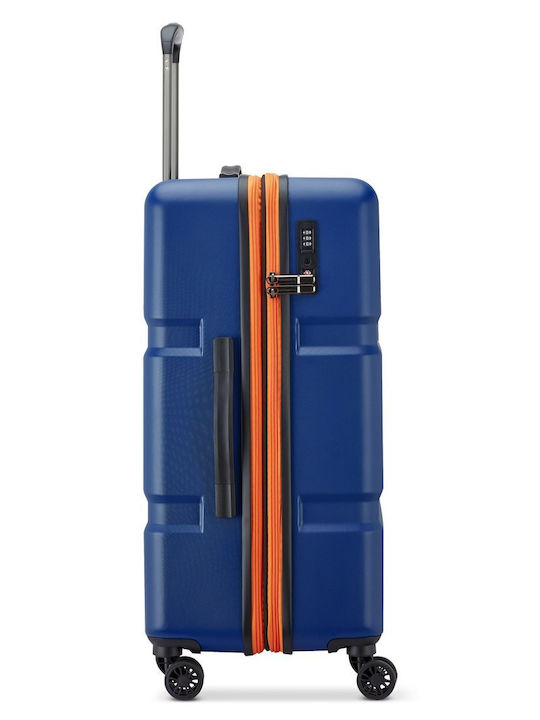 Securitech by Delsey Medium Travel Suitcase Hard Navy Blue Height 69cm