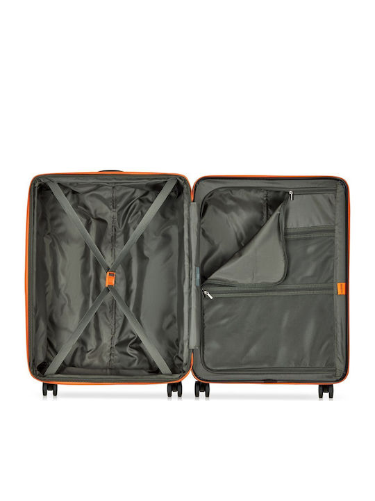 Securitech by Delsey Medium Hard Travel Suitcase Black Height 69cm