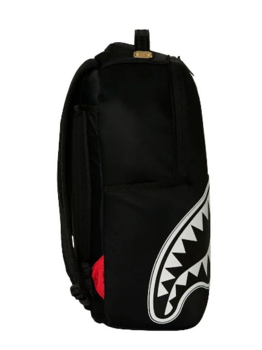 Sprayground School Backpack Junior High-High School Backpacks SHARK CENTRAL White Stencil Shark Black Nylon