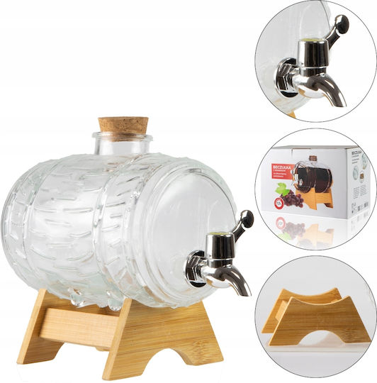 Bimberek Getränkespender Glas mit Zapfhahn 1,5l