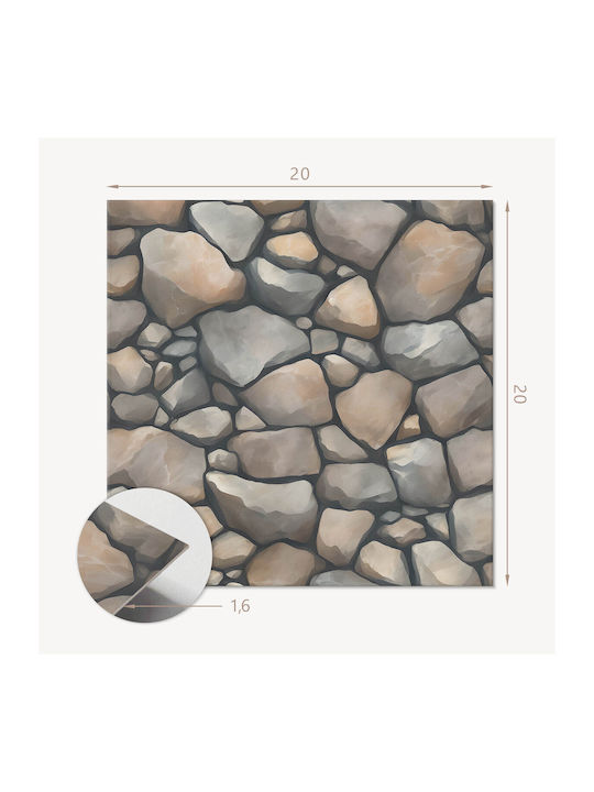 Set De Plăci De Vinil Model Decorativ De Piatră Bucătărie Sau Baie 20x20x20 Cm