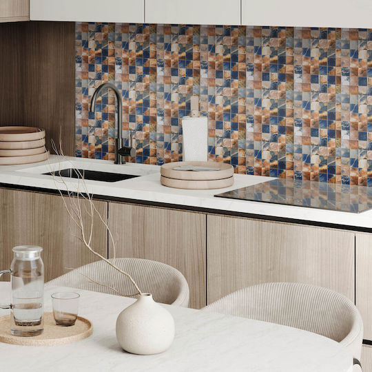 Pvc Tile Set Decorative Mosaic Stone Designs Kitchen Or Bathroom 10x40x20 Cm