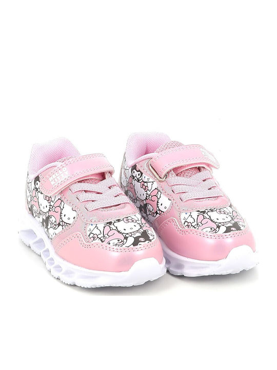 Adidași Copii Cu Închidere Hoop & Loop Și Luminite Roz