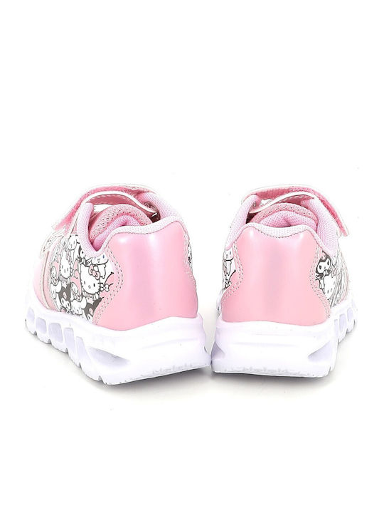Adidași Copii Cu Închidere Hoop & Loop Și Luminite Roz