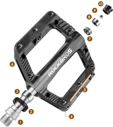 Rockbros Fahrradpedale Plattform Schwarz