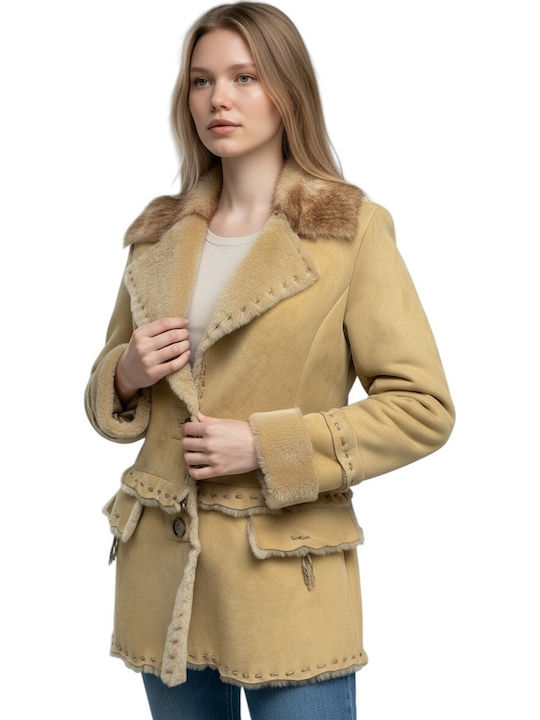 Mouton Damen Jacken für Winter Caramel
