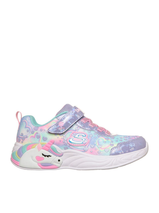 Cosmic Glow Kinder Sneaker mit Lichtern Silber