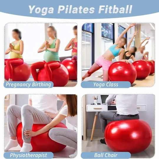 Fitball Μπάλα Pilates σε Κίτρινο Χρώμα