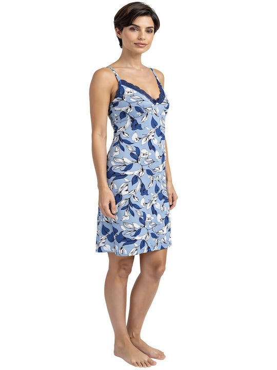 Modalove Sommerliches Damen-Nachthemd Blau