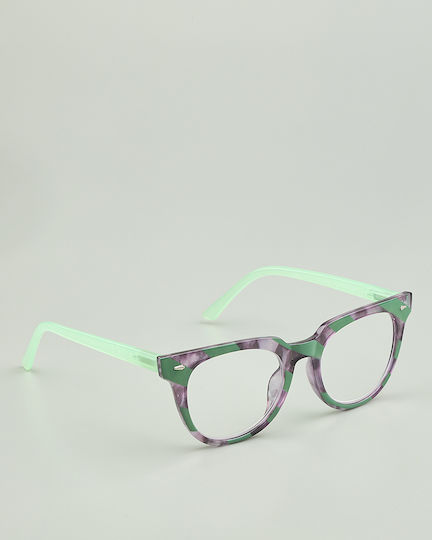 Reading Glasses +3.00 in Green Colour S8525-Green-3