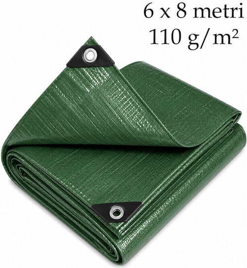 Universal Protective Tarp 6x8 M Metal Rings Full Outdoor Protection