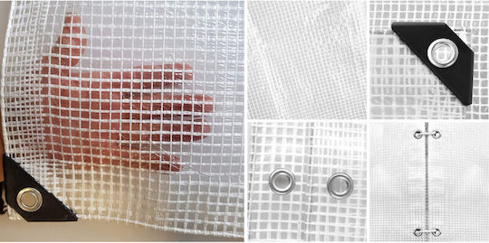 Prelată Transparentă pentru Piscină Supraterană 4x4 M Camuflaj 100 G/m²