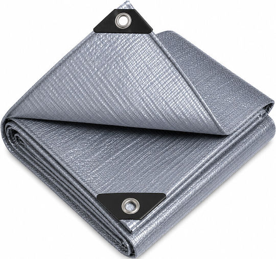 Prelată Reforțată 2x2 M 110 G/m² Impermeabilă Rezistentă la UV și Îngheț Inele Metalice