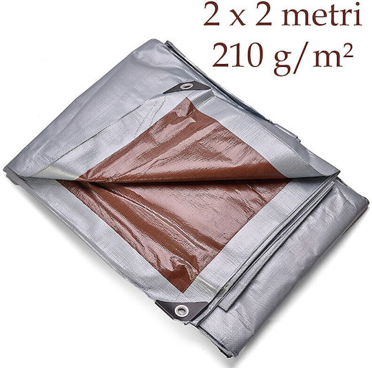 Schutzplane 2x2 M 210 G/m² Wasserdicht Frost Sonnenresistent