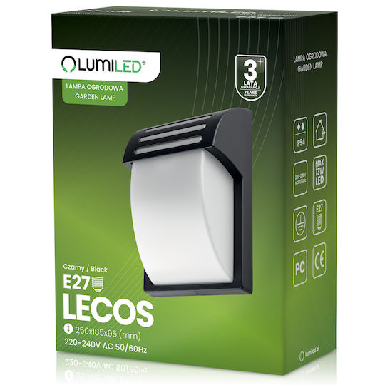 Lecos Lumiled Wandmontierte Außenbeleuchtung E27 Integrierte LED 25cm Lecos Lumiled Wandmontierte Außenbeleuchtung E27 Integrierte LED 25cm
