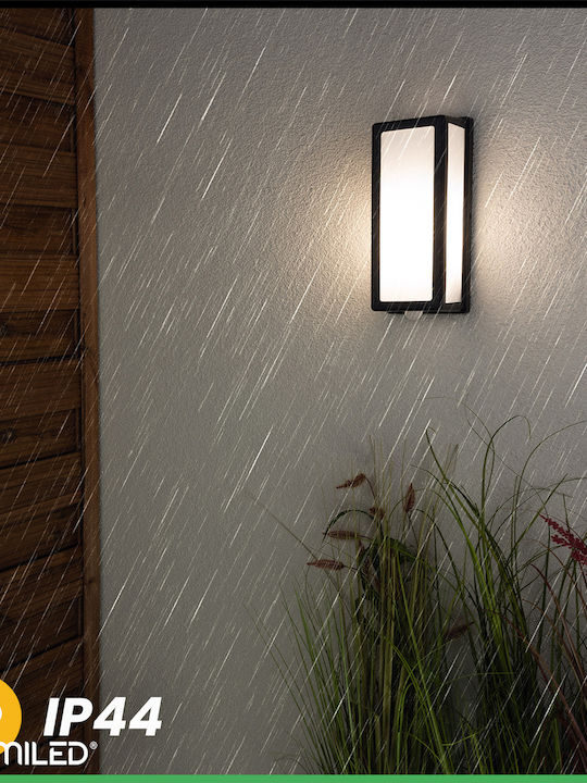 Garden Light E27 Wall-Mounted Rectangular Motion Sensor Facade Domlo Lumiled