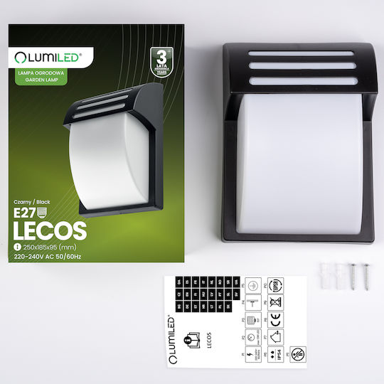 Lecos Lumiled Wandmontierte Außenbeleuchtung E27 Integrierte LED 25cm