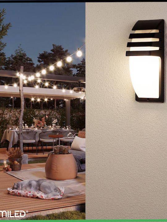 Lampa De Grădină E27 Led Iluminat Exterior Montat Pe Perete Fațadă 35cm Lecos Lumiled