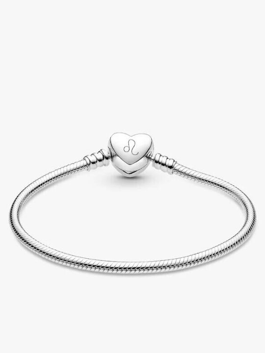 Pandora Дамска Гривна с Дизайн Сърце от Сребро