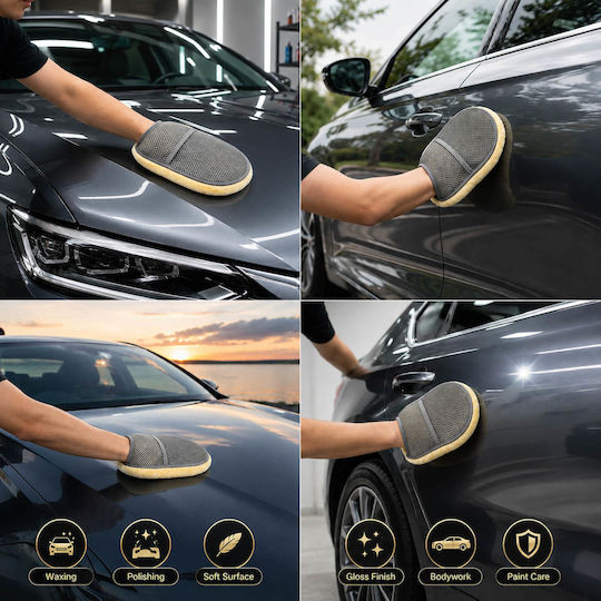 Car Waxing Polishing Glove Yellow Carsun