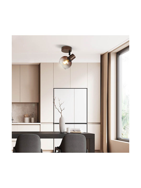 Vivalux Modern Wall Lamp with E14 Bulb Base Brown