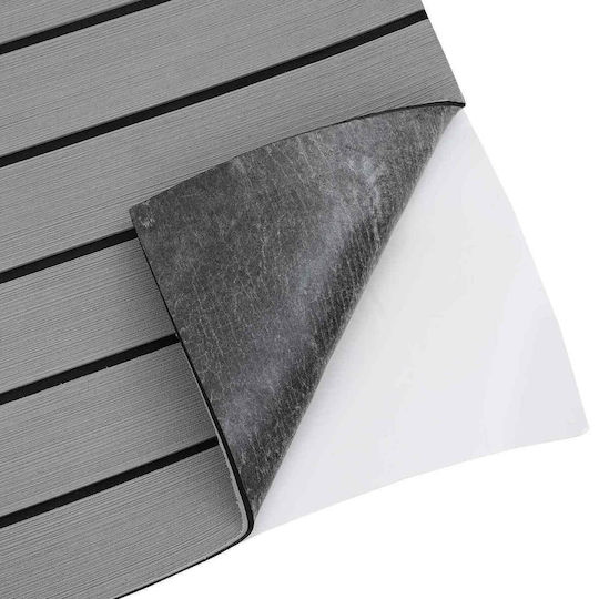 vidaXL Boat Mat Striped Soft Grey Black 240 x 60 cm EVA