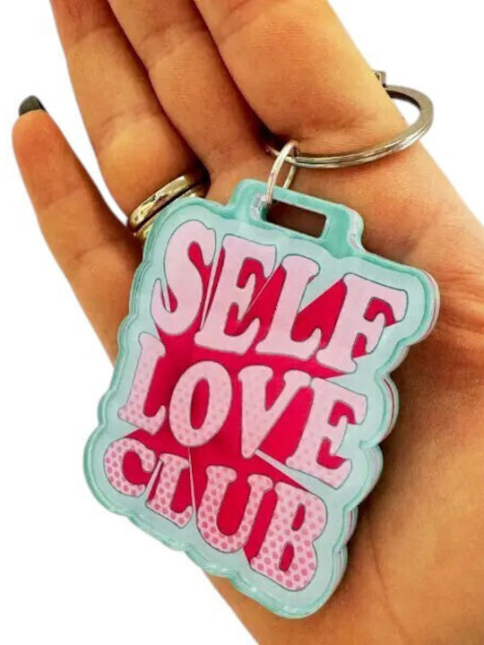Μπρελόκ "self Love Club" Μπλε Παστέλ Plexiglass Unisex