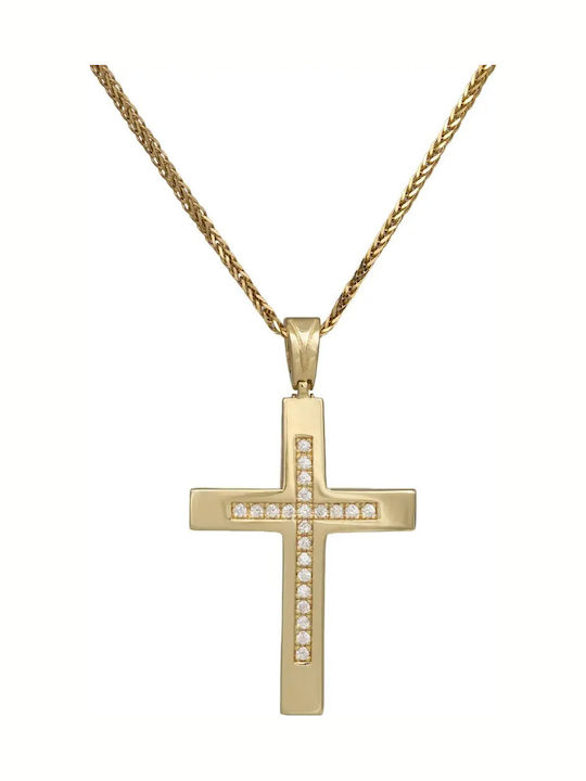 Crucifix De Aur 9K Cu Față Și Spate