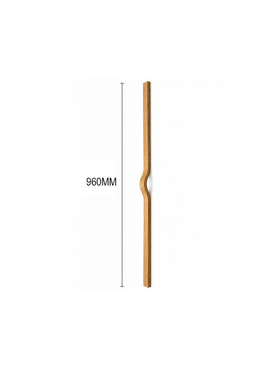 Finetto Möbelgriff aus Massiv Eichenholz mit Lochabständen 320mm 273-UPR0503#32