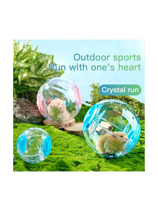 Hamster Exercise Ball 14cm Reinforced Safety Screws Multiple Ventilation Pp Plastic Blue