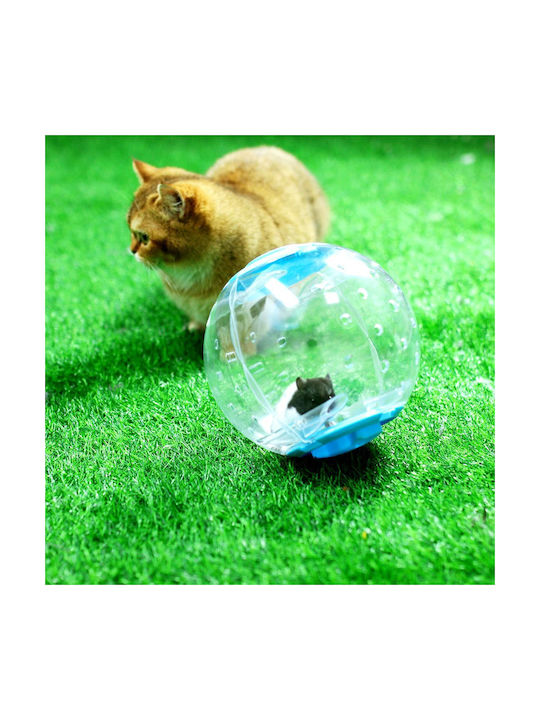 Hamster Exercise Ball 14cm Reinforced Safety Screws Multiple Ventilation Pp Plastic Blue