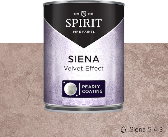Декоративна Мазилка Spirit Siena Velvet Мъглив Ефект Перлен Блясък 2.5л Кафяв