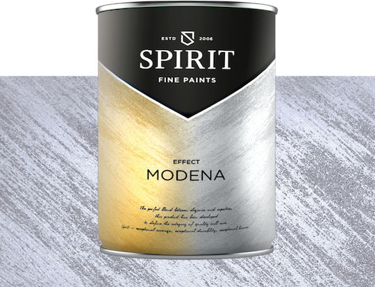 Декоративна Боя Spirit Modena Pearl Пигменти Ефект Четка 1л Сиво-синьо