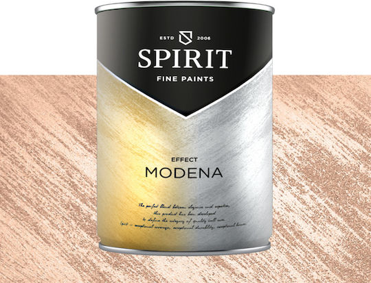 Spirit Modena Ефектна Боя Перлени Пигменти Ефектна Четка 1л Тъмнобежова