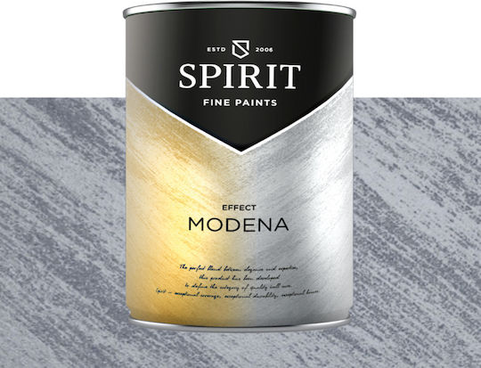 Декоративна Боя Spirit Modena Pearl Пигменти Ефект Четка 2.5л Тъмносив