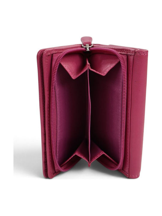 Leder Damenbrieftasche Fuchsie