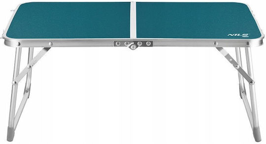 Nils Folding Aluminum Camping Table 40x60cm Blue