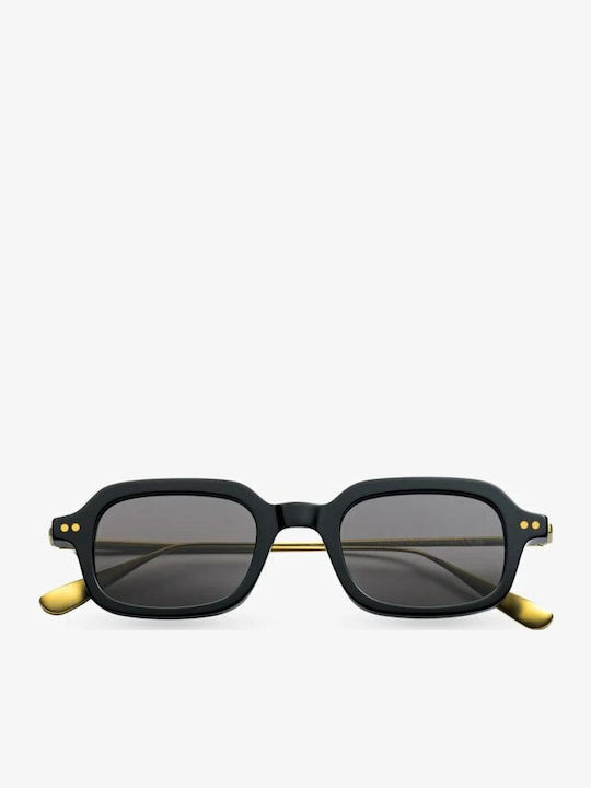 De Sunglasses Orien Women Sunglasses With Black Metallic Frame And Black Lens