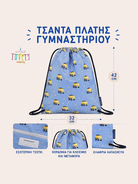 A Little Lovely Company Kids Pouch Bag Light Blue