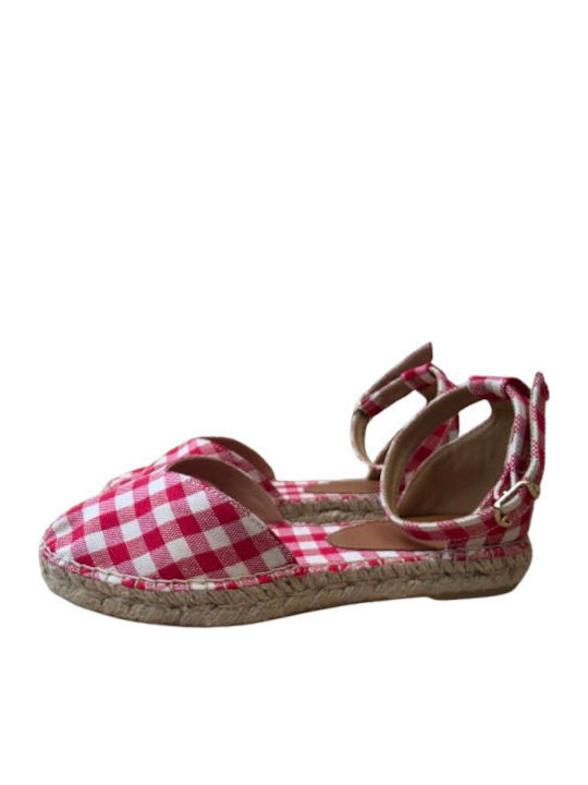 Fabric Women's Espadrilles In Red Colour