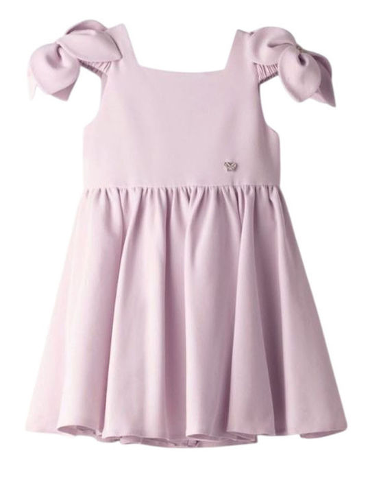Girls Dress Short Sleeve Lilac